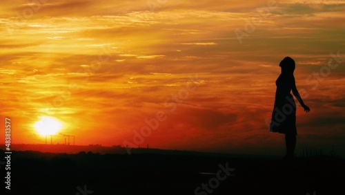 Fotografia silhouette of a person