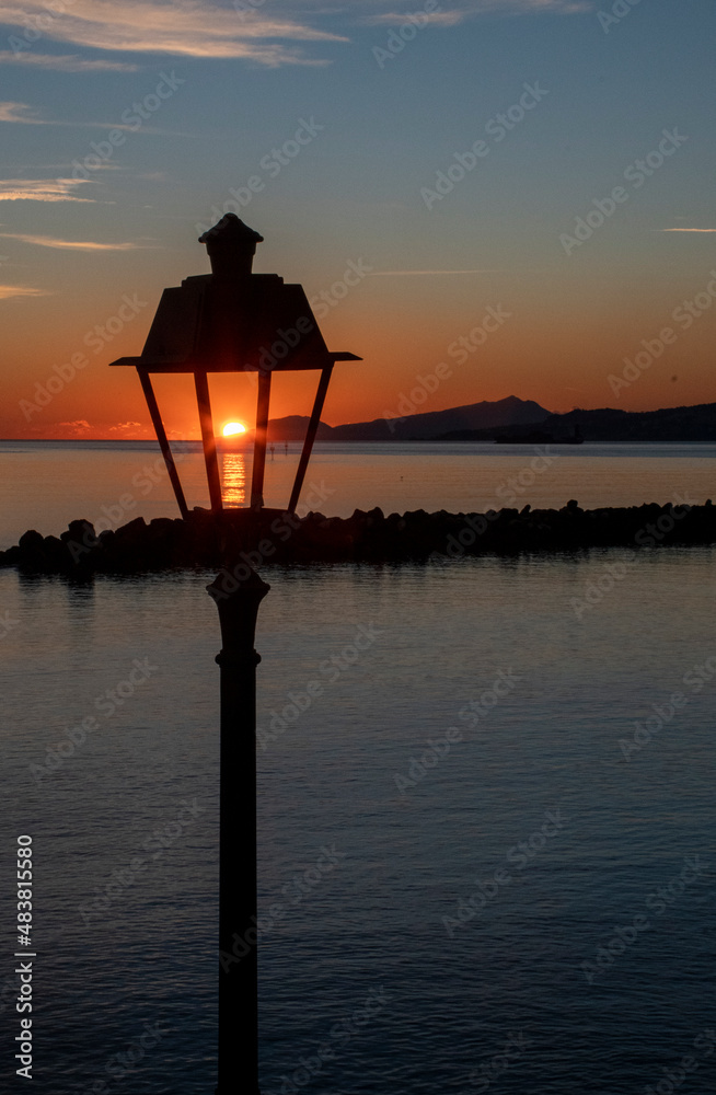 sunset on the lake