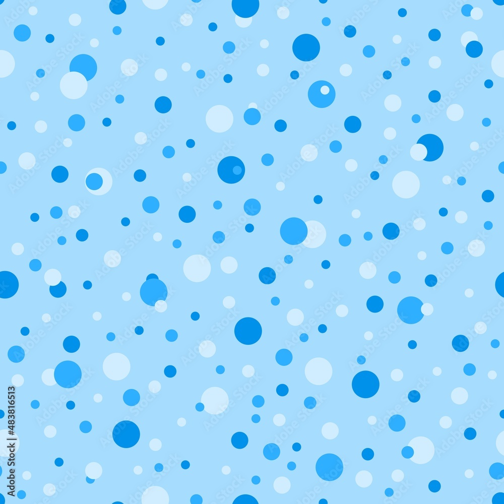 Beautiful seamless background with round spots on blue background. Vector design. Beautiful seamless background with round spots on blue background. Vector design.