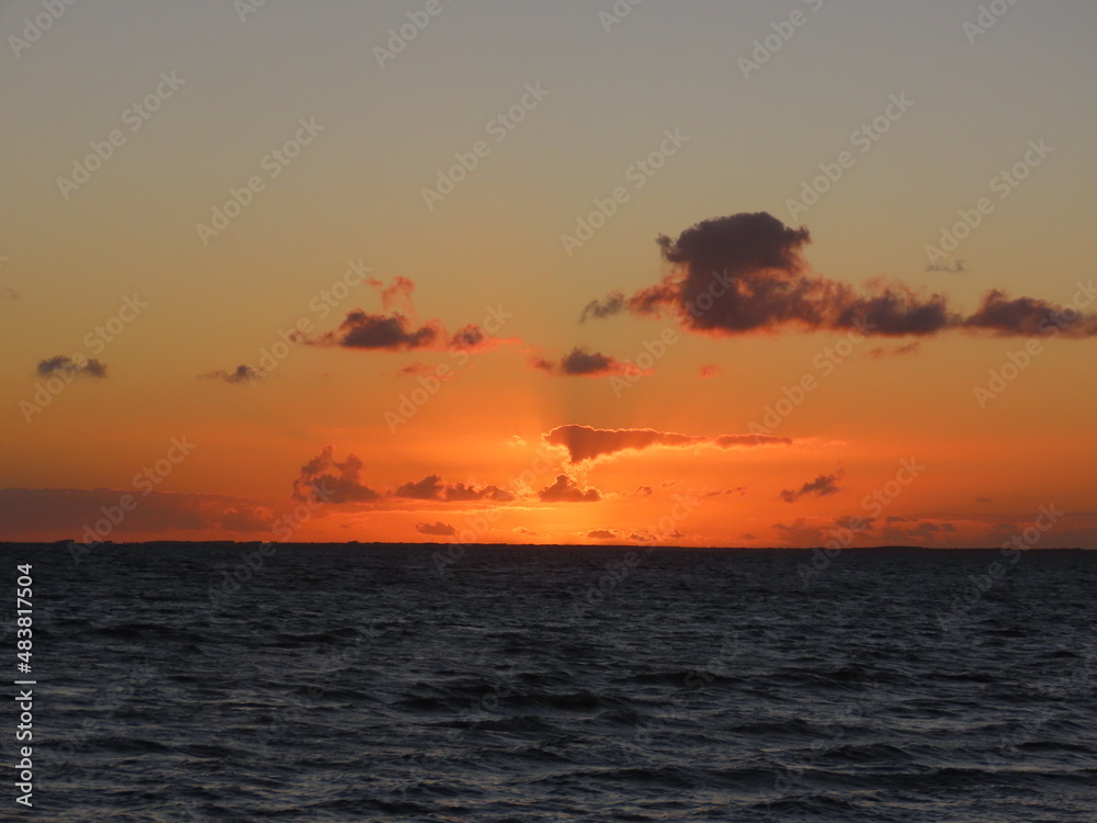 sunset over the sea sunset over the sea