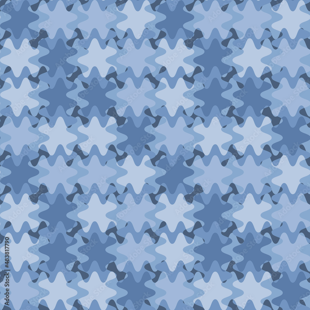 A seamless pattern on a square background is a patchwork mat made of different colored spots