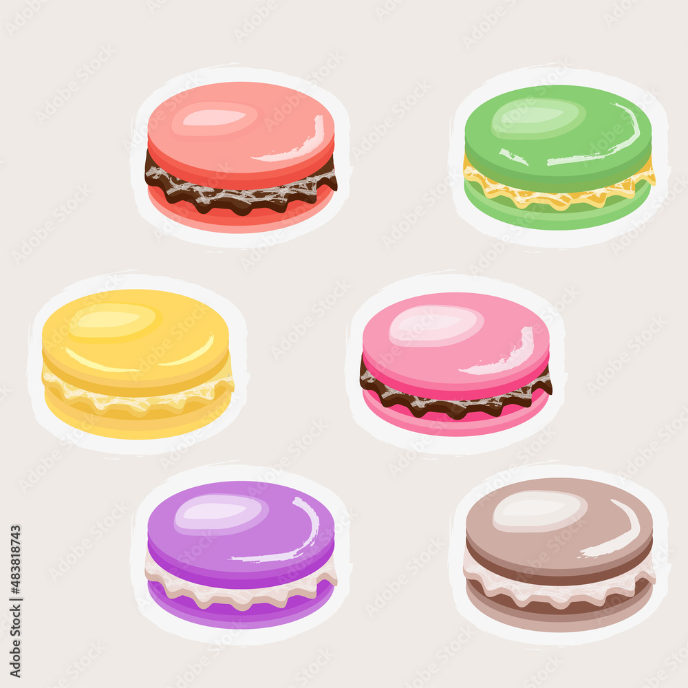 Sweet macarons macaroons for bakery and breakfast Sweet macarons macaroons for bakery and breakfast