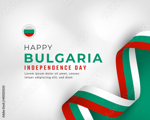 Happy Bulgaria Independence Day September 22th Celebration Vector Design Illustration. Template for Poster, Banner, Advertising, Greeting Card or Print Design Element