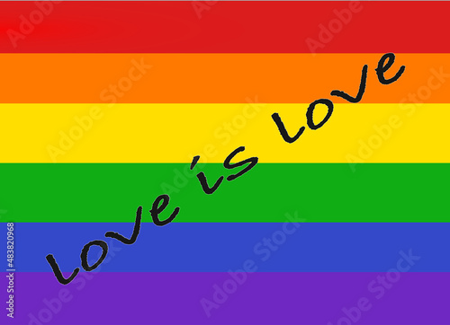 Illustration lgtbi. Rainbow of hope.