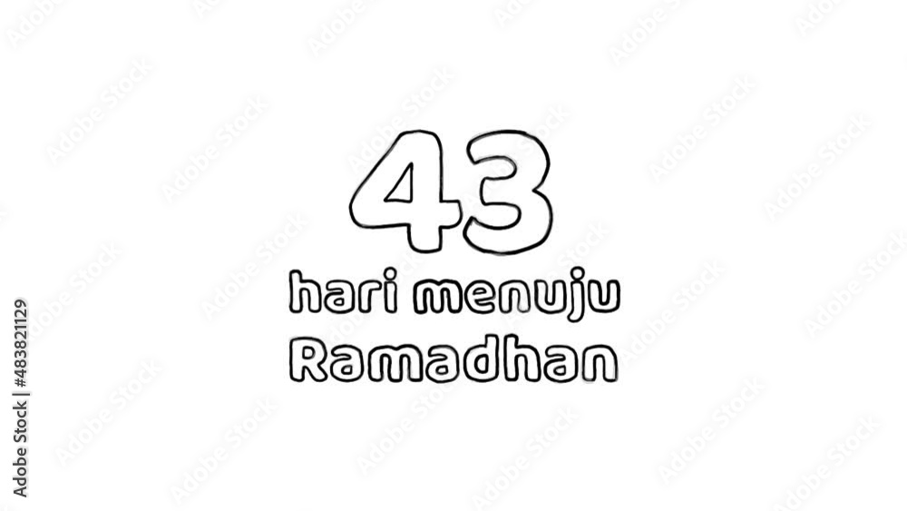43 Days to Ramadan (43 Hari Menuju Ramadhan) Pencil Sketch Illustration Looping Video 43 Days to Ramadan (43 Hari Menuju Ramadhan) Pencil Sketch Illustration Looping Video