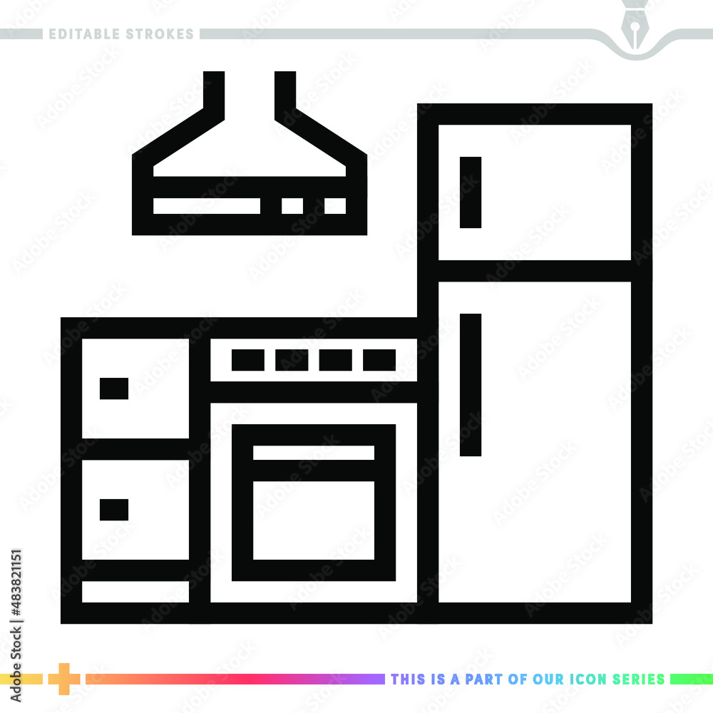 Line icon for kitchen appliance illustrations with editable strokes. This vector graphic has customizable stroke width. Line icon for kitchen appliance illustrations with editable strokes. This vector graphic has customizable stroke width.