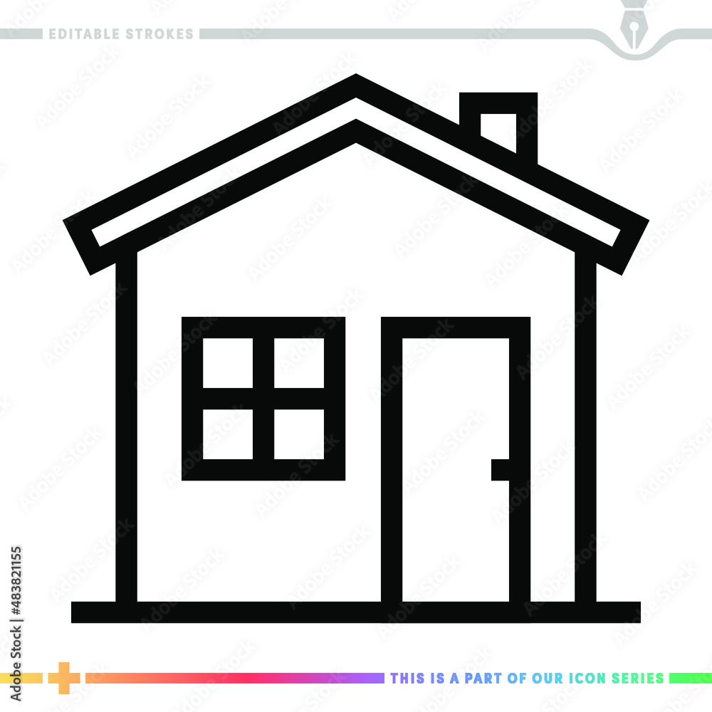 Line icon for public housing illustrations with editable strokes. This vector graphic has customizable stroke width. Line icon for public housing illustrations with editable strokes. This vector graphic has customizable stroke width.