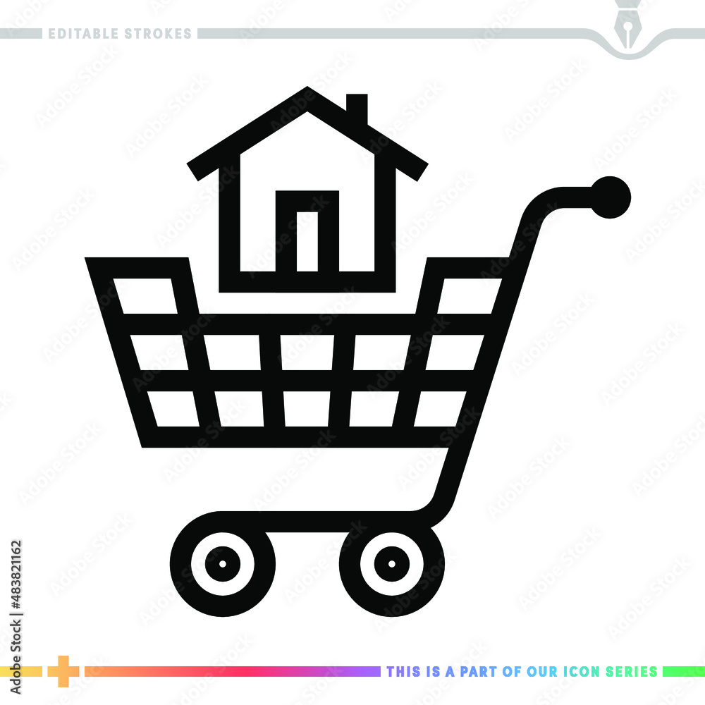 Line icon for house sales illustrations with editable strokes. This vector graphic has customizable stroke width. Line icon for house sales illustrations with editable strokes. This vector graphic has customizable stroke width.
