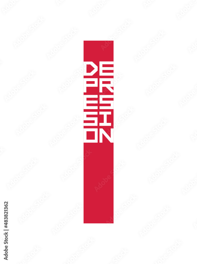 Balken Text Depression Balken Text Depression