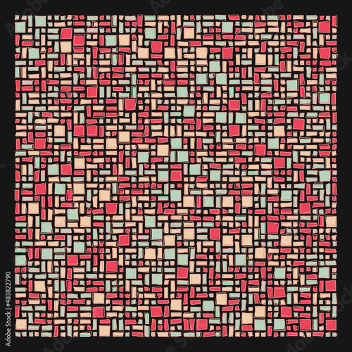 Offset Quads generative art background art illustration