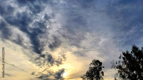 bright sunrise in California