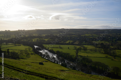 Countryside view over Middleton in Teesdale