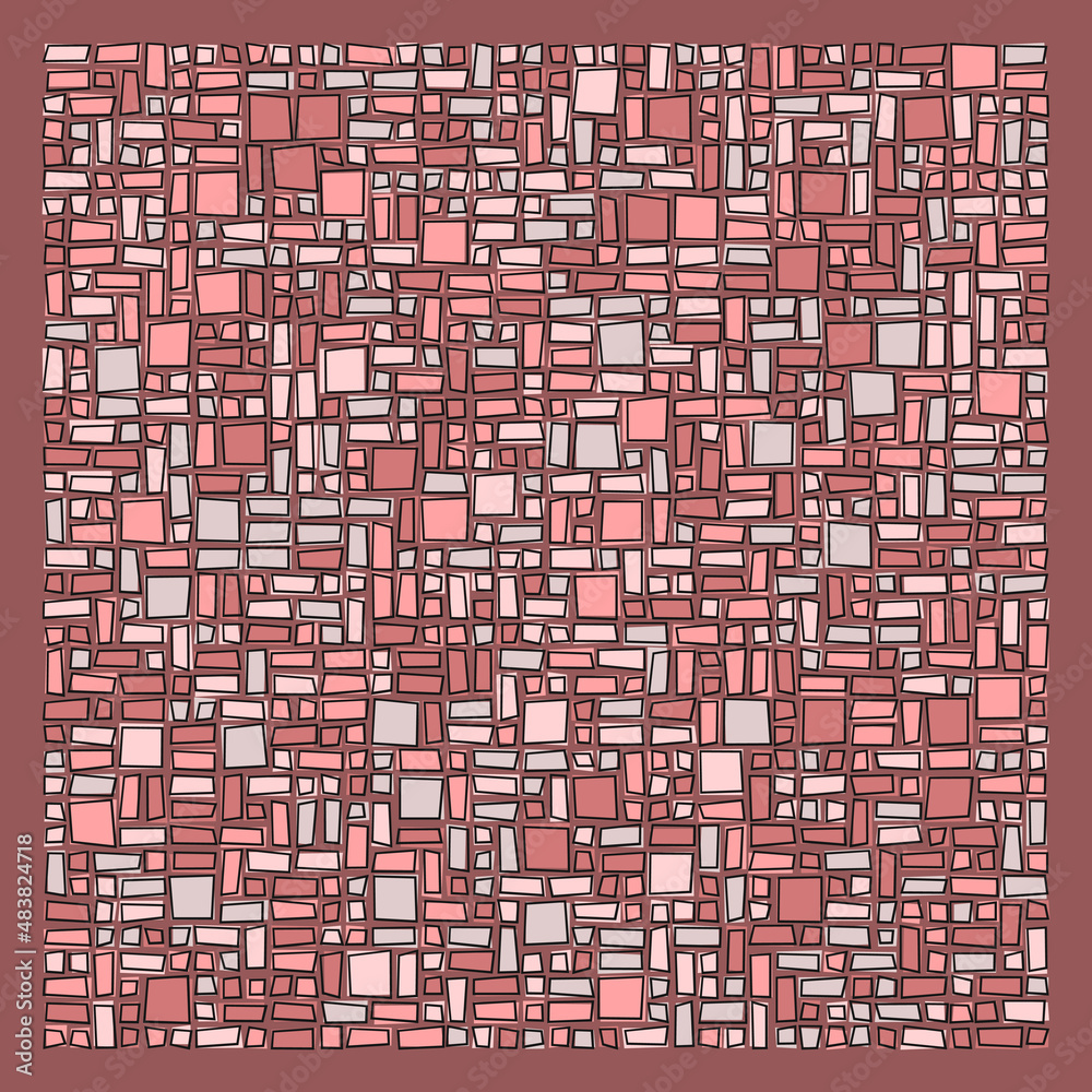 Fototapeta premium Offset Quads generative art background art illustration