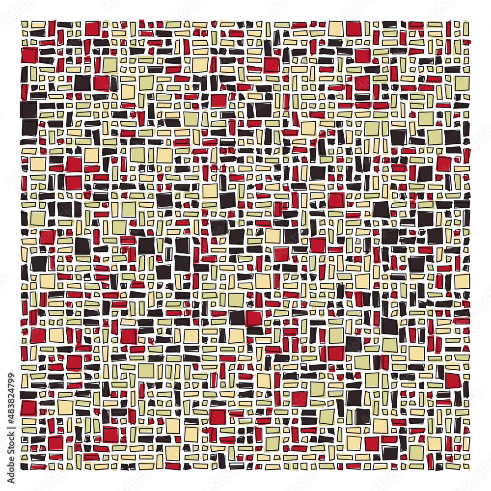 Fototapeta premium Offset Quads generative art background art illustration