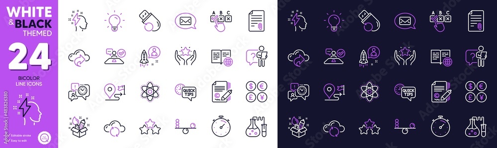 Balance, Money currency and Creativity line icons for website, printing. Collection of Correct checkbox, Search employee, Ranking icons. Light bulb, Internet book, Chemistry lab web elements. Vector Balance, Money currency and Creativity line icons for website, printing. Collection of Correct checkbox, Search employee, Ranking icons. Light bulb, Internet book, Chemistry lab web elements. Vector