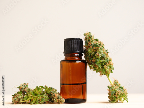 Fototapeta Naklejka Na Ścianę i Meble -  Medical marijuana cannabis weed oil