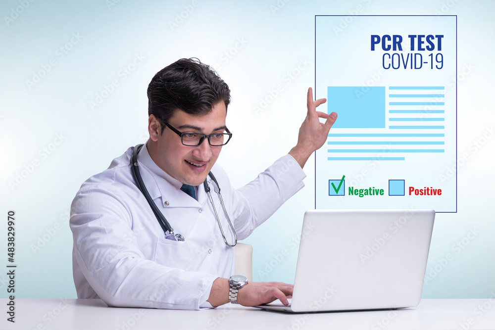Concept of coronavirus covid-19 test with businessman Concept of coronavirus covid-19 test with businessman