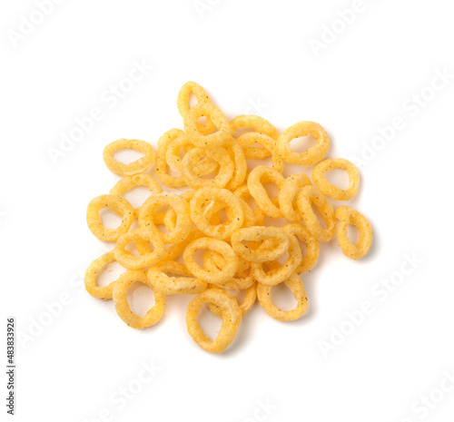 Corn Rings Isolated, Puffs with Spices