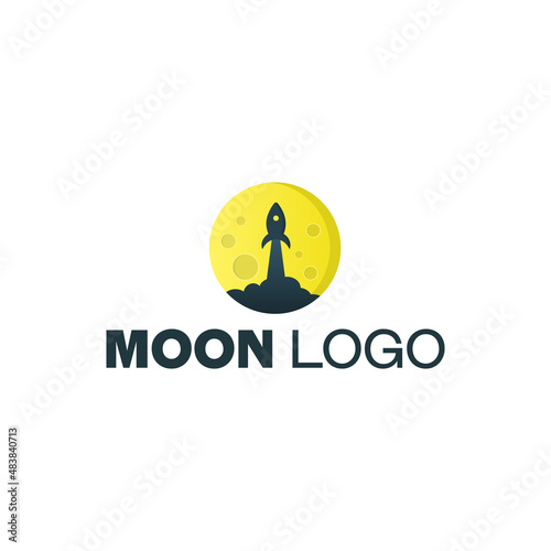 full moon and rocket logo