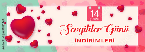 Happy Valentine's Day. Turkish languages 