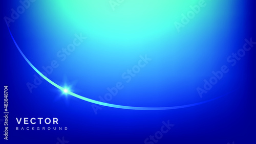 Abstract simple curve with star bg vector background blue light blue colors gradient technology