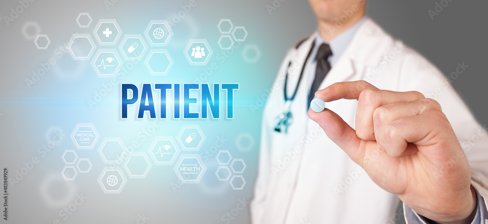 Close-up of a doctor giving you a pill Close-up of a doctor giving you a pill