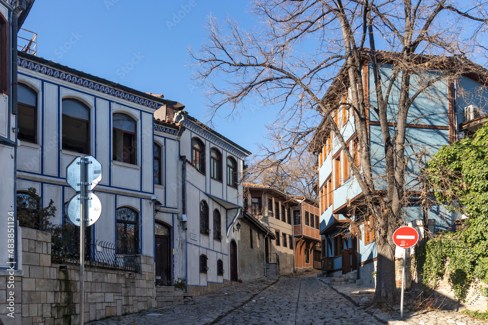Nineteenth Century Houses in old town of city of Plovdiv, Bulgaria