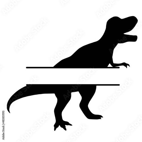 Dino, Dinosaur Monogram, Vector, Frame. T-shirt ornament. Template for printing. Illustration for design. Festive drawing for design. Baby illustration.