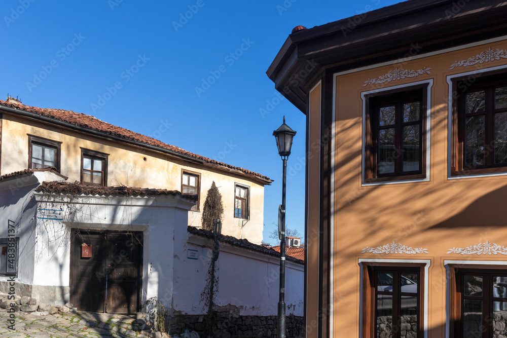 Nineteenth Century Houses in old town of city of Plovdiv, Bulgaria