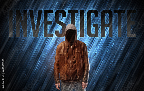Fotografia Mysterious man with security concept