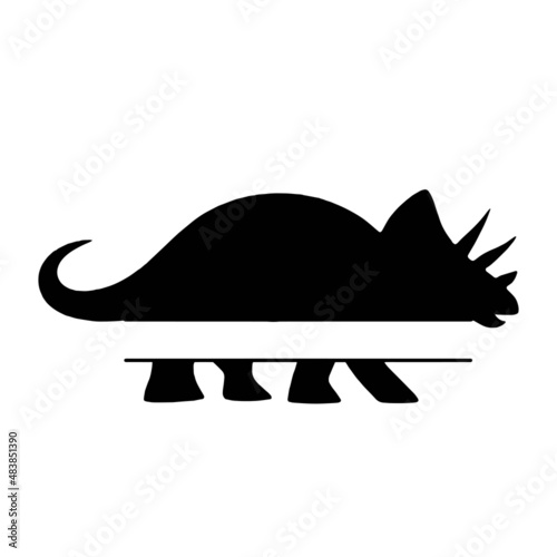 Dino, Dinosaur Monogram, Vector, Frame. T-shirt ornament. Template for printing. Illustration for design. Festive drawing for design. Baby illustration.
