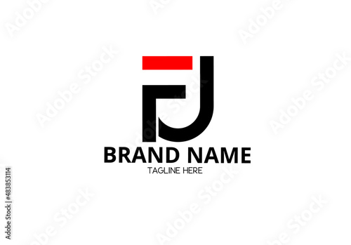 fu fj u f j initial letter logo