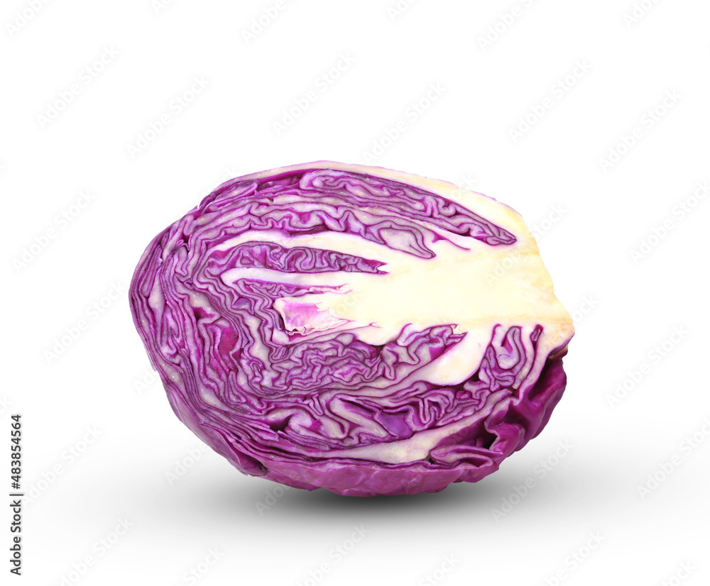 Red cabbage isolated on white background Red cabbage isolated on white background