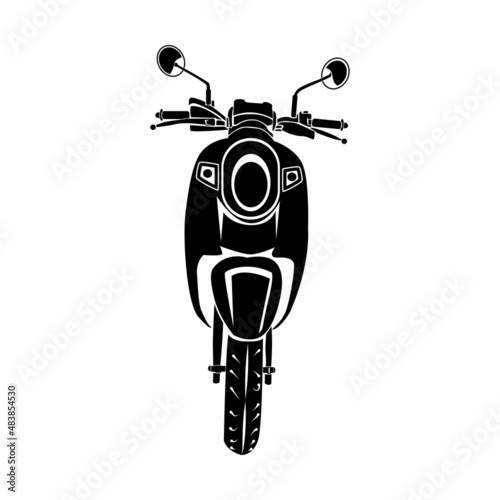 black automatic scooter front view