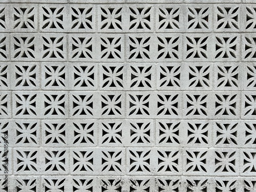 White brick wall in a geometric seamless pattern