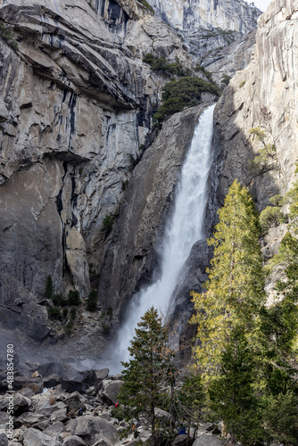 A waterfall in the rocks