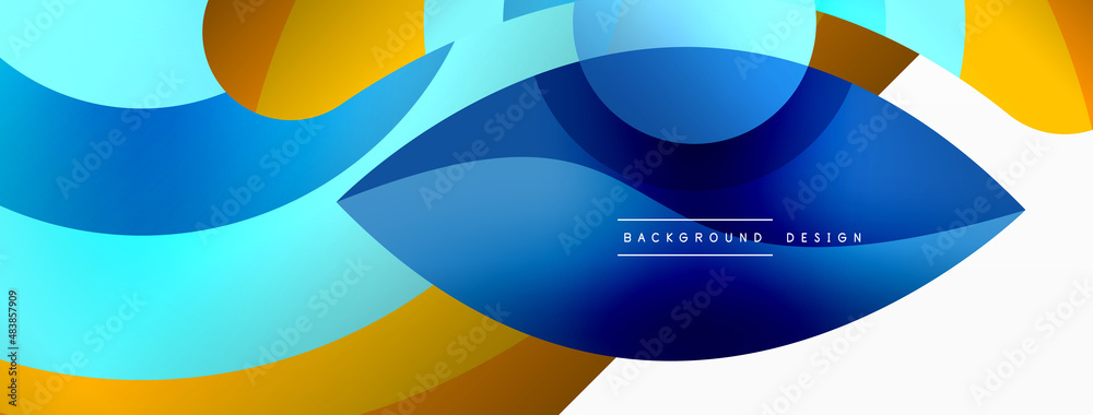 Creative geometric wallpaper. Minimal abstract background. Circle wave and round shapes composition vector illustration for wallpaper banner background or landing page Creative geometric wallpaper. Minimal abstract background. Circle wave and round shapes composition vector illustration for wallpaper banner background or landing page