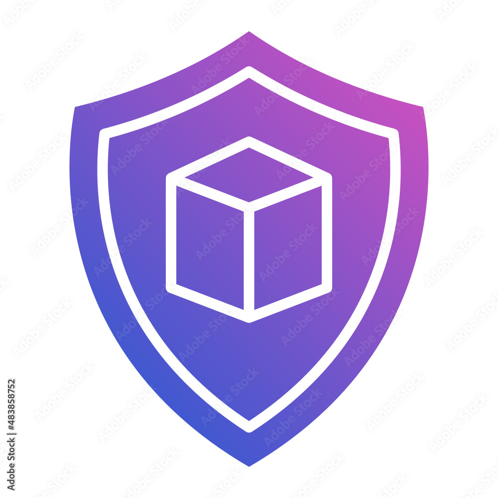 Protection Blockchain flat gradient icon Protection Blockchain flat gradient icon