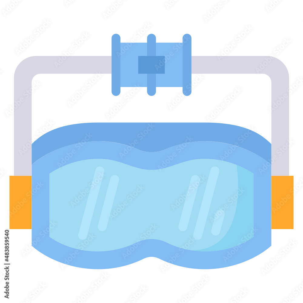 Glasses Chemical Goggles flat icon Glasses Chemical Goggles flat icon