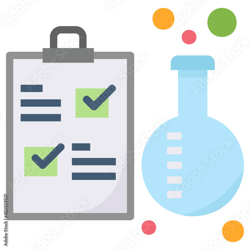 Clipboard Flask flat icon