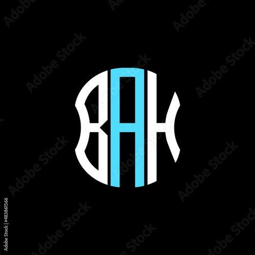 BAH letter logo creative design. BAH unique design