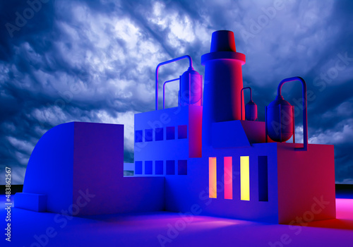 Industrial building. Factor...