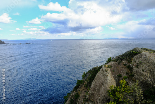 伊豆半島の先端から見る伊豆七島
