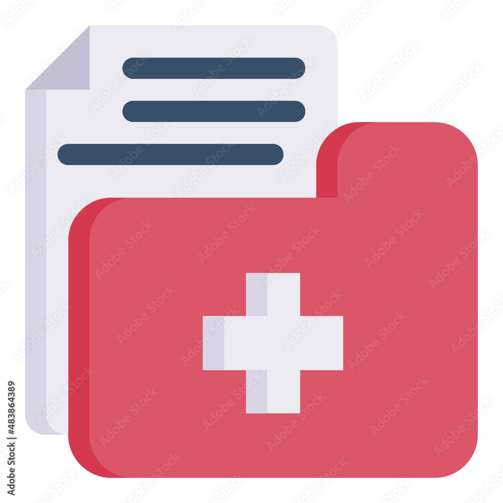 Medical Folder Document flat icon Medical Folder Document flat icon