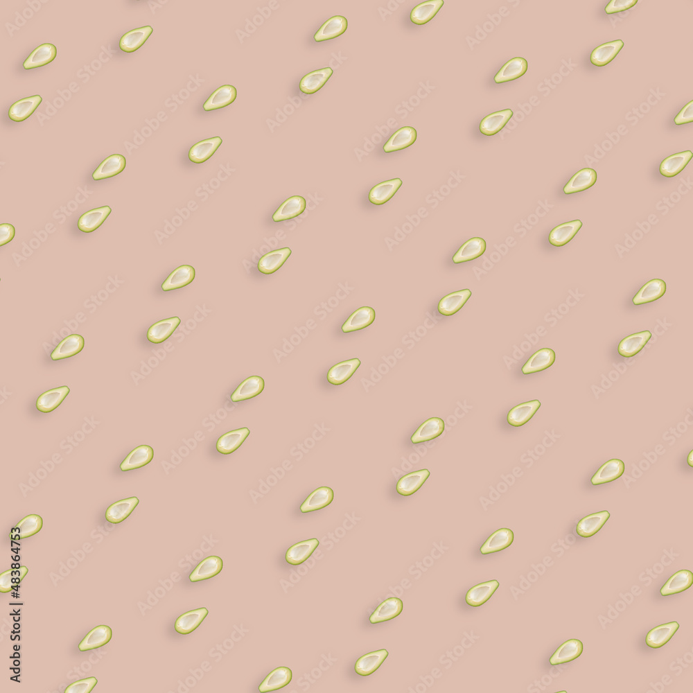 Colorful pattern of fresh avocados. Top view. Flat lay. Pop art design Colorful pattern of fresh avocados. Top view. Flat lay. Pop art design