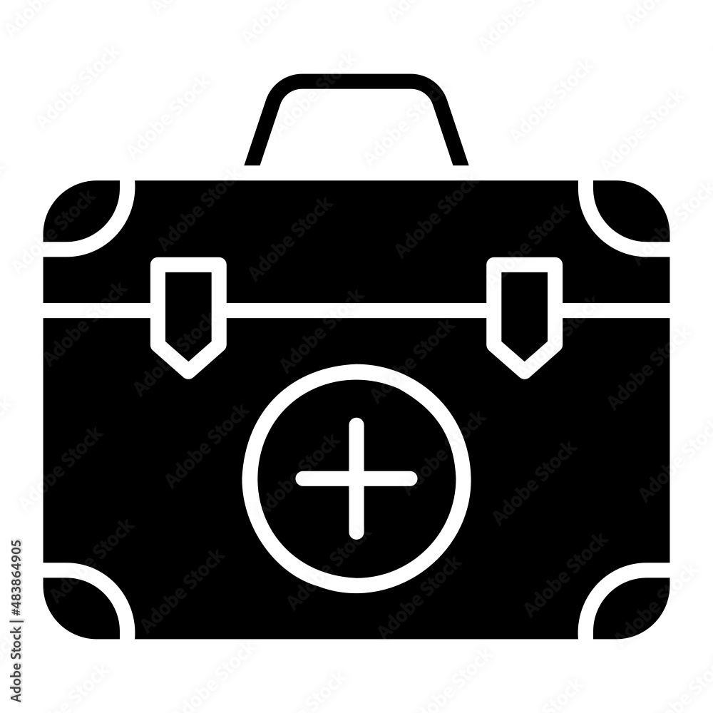 Emergency Kit box first aid glyph icon Emergency Kit box first aid glyph icon