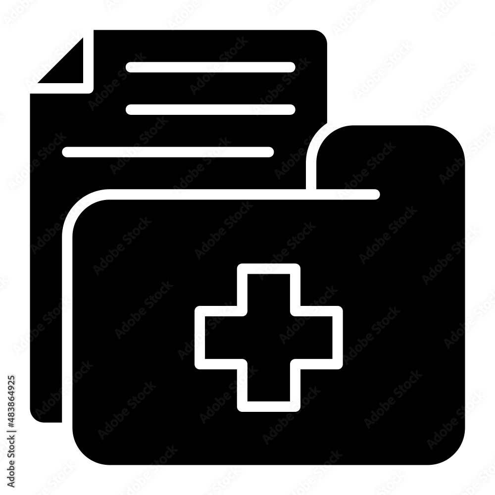 Medical Folder Document glyph icon Medical Folder Document glyph icon