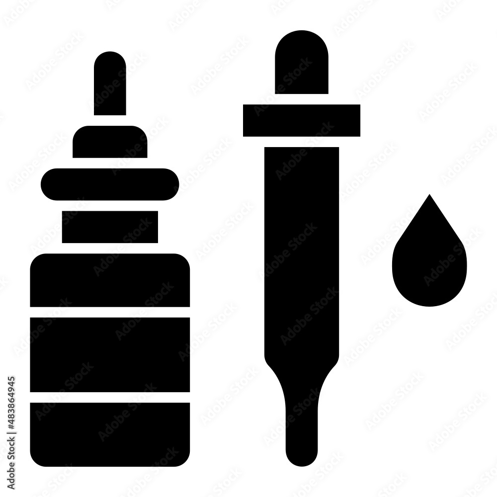 Medicine Dropper glyph icon Medicine Dropper glyph icon