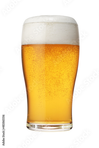Beer glass isolated on white.