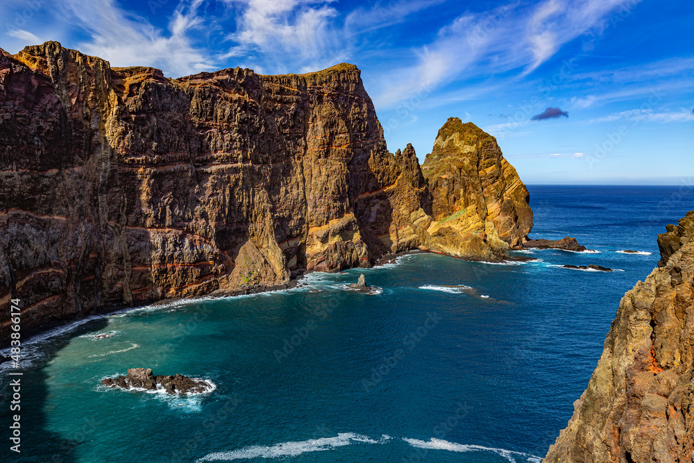 Madeira. Saint Lawrence Peninsula in the north-east part of island Madeira. Saint Lawrence Peninsula in the north-east part of island